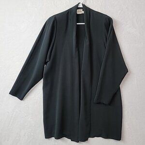 VTG Koret Jacket Womens Size M Open Front Blazer Boxy Silky Made In USA EUC